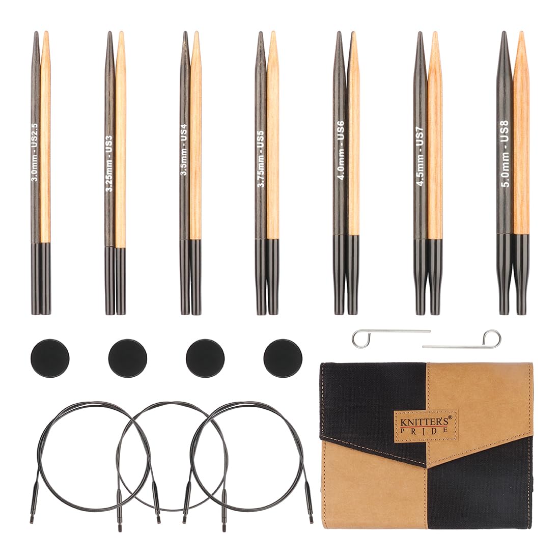 Knitter's Pride Black/Brown Day & Nite Regal Interchangeable Needle Tip – And Accents – 1 Piece