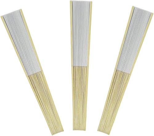 Miniatura 2 de Paquete de 20 abanicos plegables de papel hechos a mano de bambú para regalo, recuerdos de fiesta, decoración de bricolaje en casa y oficina