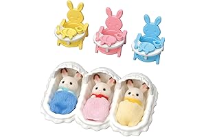 Calico Critters Hopscotch Rabbit Triplet Care Set