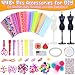 Ecore Fun 448 Pcs Fashion Design Kit for Girls Doll Accessories DIY Set Creativity DIY Arts & Crafts Toys with Mannequins Gift for 6-8 8-12 Year Old Girl