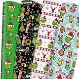 Adurself Christmas Wrapping Paper- Not Roll - Xmas Assorted Colors & Design, Folded Flat Gift Wrap Paper - 28 x 40 Inches, 6 Jumbo Sheets for Birthday Baby Shower Holiday