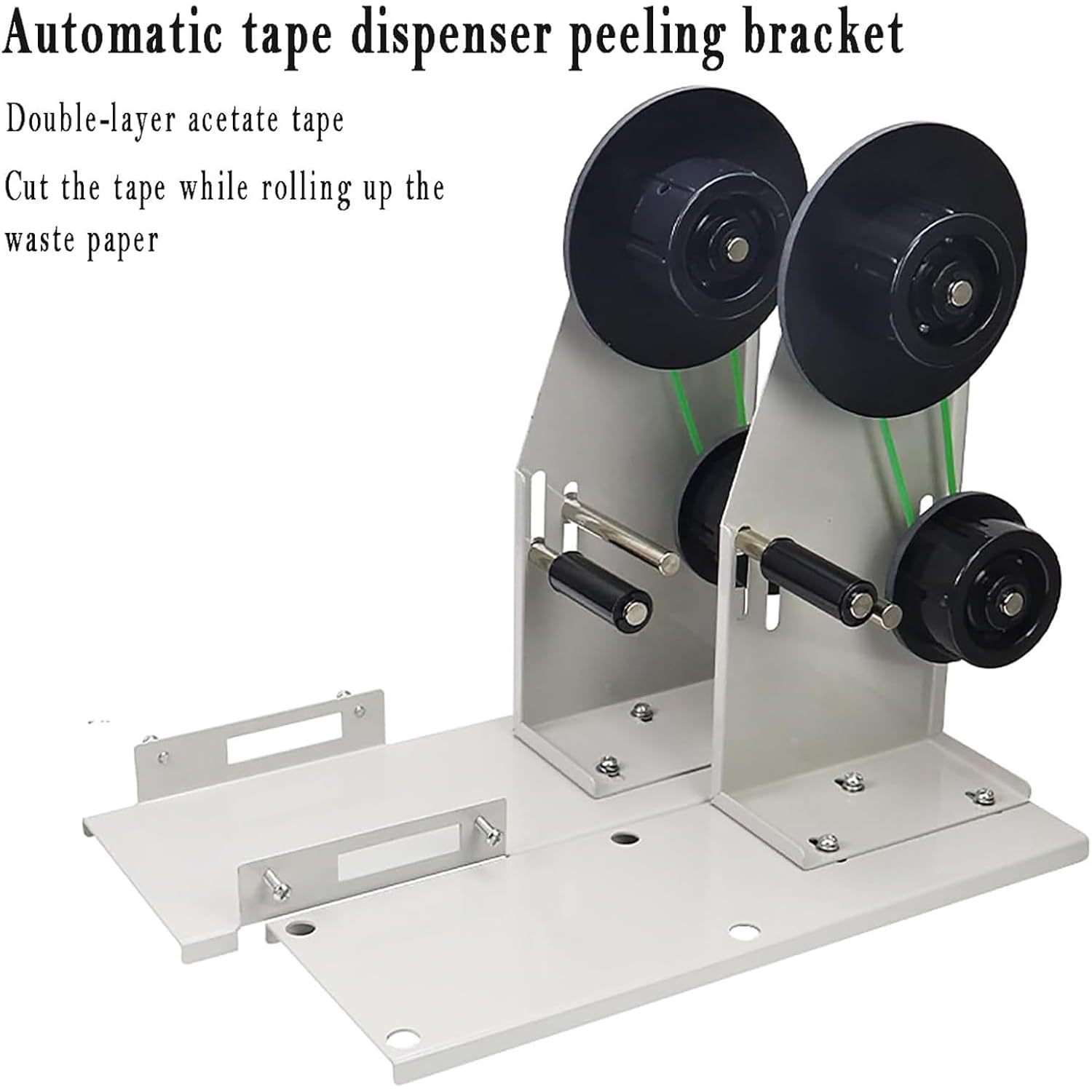 Dispenser automatico di nastro con staffa antiscivolo, erogazione e taglio simultanei, per larghezza nastro 6-60 mm e lunghezza massima di taglio 999 mm