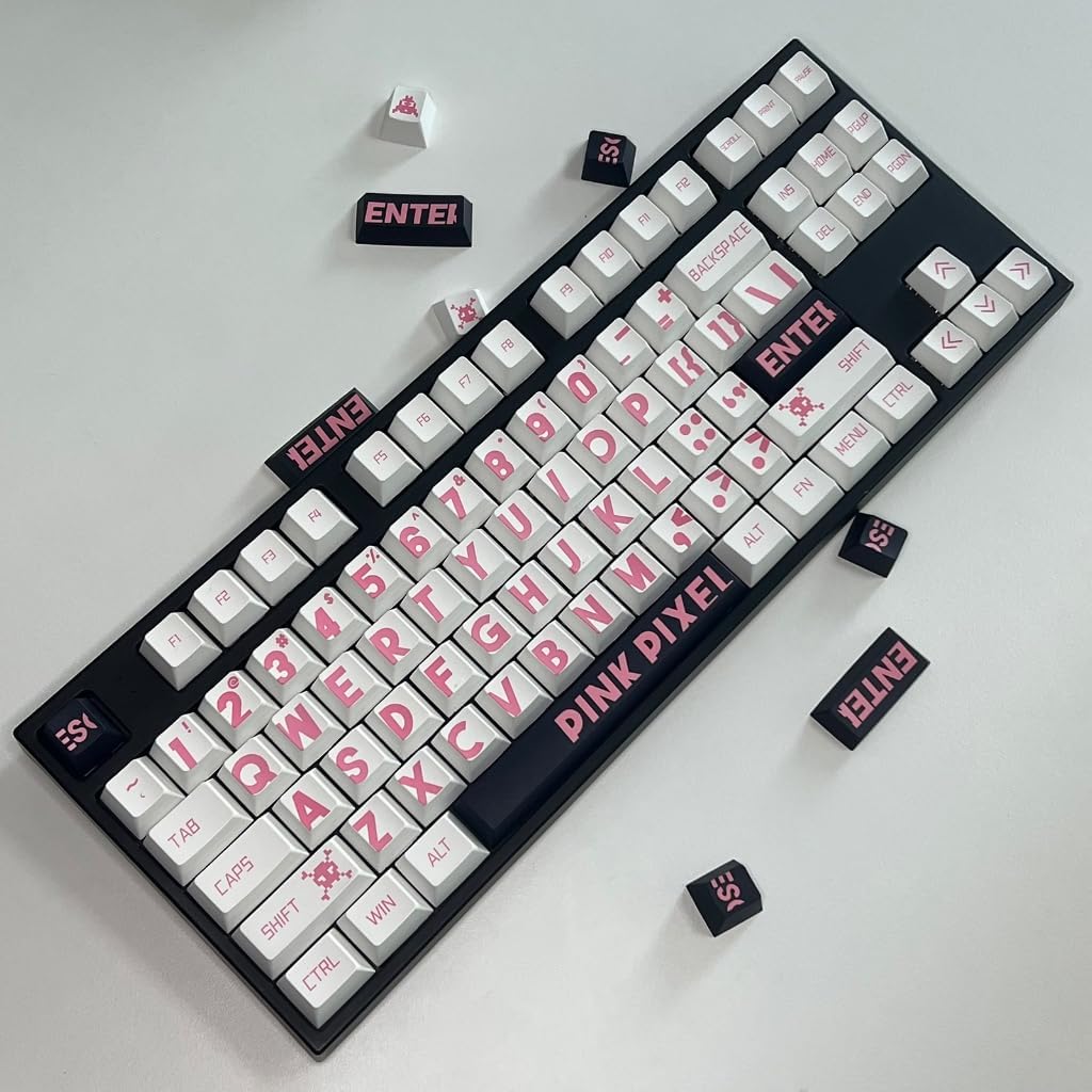 132 Key Keyboard Keycap CherryHeight ThermalSublimation Large Characters Keycaps