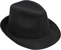 Soffpjy Classic 1920s Men's Fedora Hat - Short Brim Gangster Costume Accessory for Roaring 20s Great Gatsby Parties
