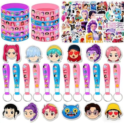 UKMPFGJ 96 pcs Birthday Party Supplies, Party Favors Gifts Merch Set for Kpop Theme Party Merchandise for Fans Enthusiast,Movie Lovers Gift Accessory image 2
