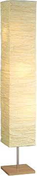 Adesso Three Light Floor Lamp Natural Wood Base & Adjustable Brightness Perfect Lighting for Bedroom, Living Room and Corner Decor, Beige