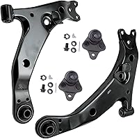 Vista 114 de Detroit Axle - 4 brazos de control de extremo delantero para Nissan Frontier Xterra 2000-2004 Brazos de control inferior y superior con rótulas