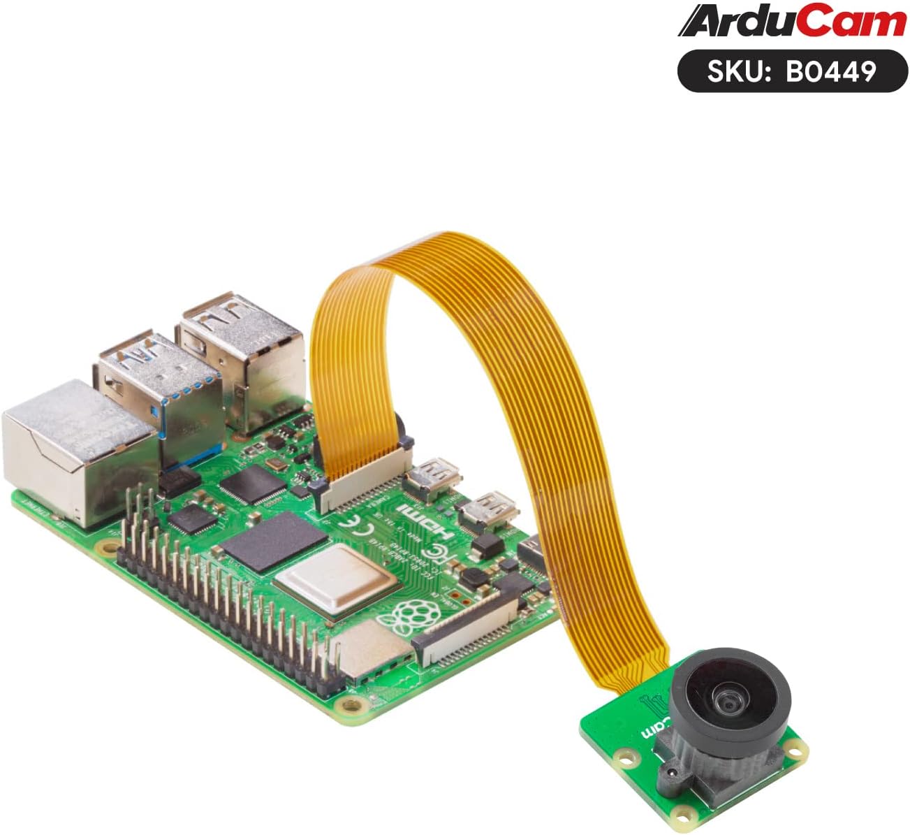 Arducam for Raspberry Pi Camera 16MP IMX519 Camera Module with 120°(D) Wide Angle M12 Lens for Raspberry Pi and OpenHD