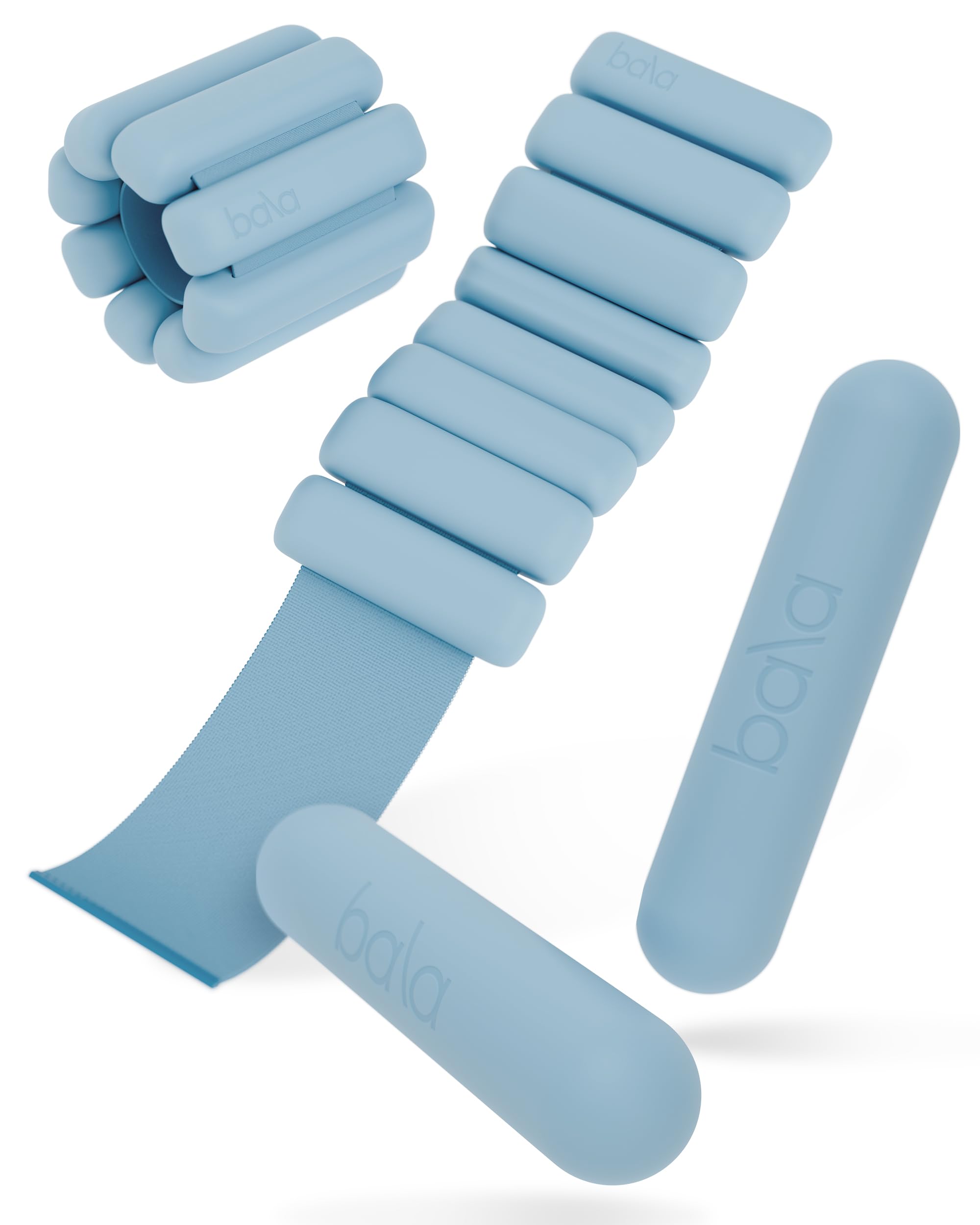 Bangles Wrist & Ankle Weights 2 Pound Pair and Bala Bars Dumbbell Set 2