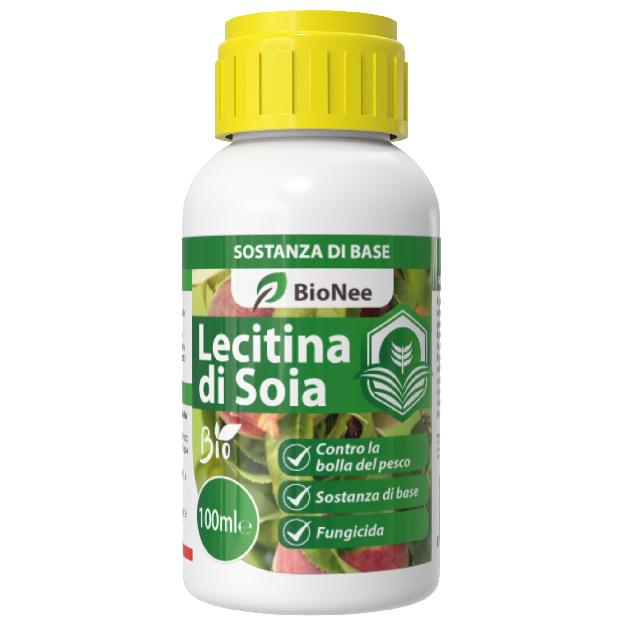 Lecitina di Soia – Sostanza di Base Naturale | Concentrato Idrosolubile per Uso Agricolo | Barriera Protettiva contro Funghi | Per Piante da Frutto, Ortive e Ornamentali (100 ml)