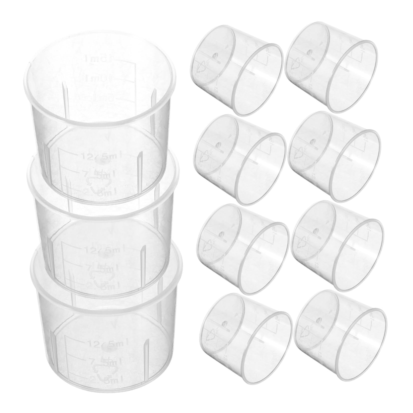 Cabilock Taza Medidora De Plastico Tazas Medidoras Minitaza Taza De Medicina Medición Vasos Medidores De Resina Epoxi Vaso Medidor De Liquidos El Plastico Reutilizable 100 Piezas*4