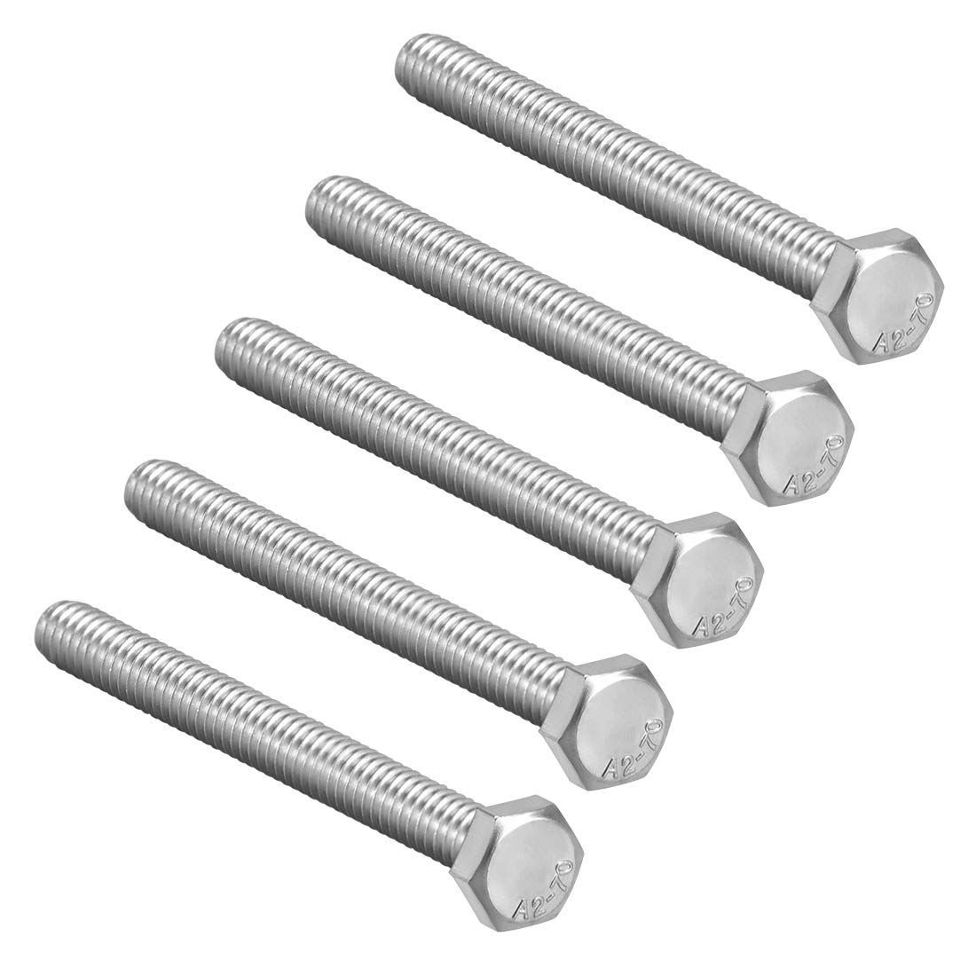 Vis à tête hexagonale M8x110mm pour assemblage de châssis et de structures en acier - 5pcs