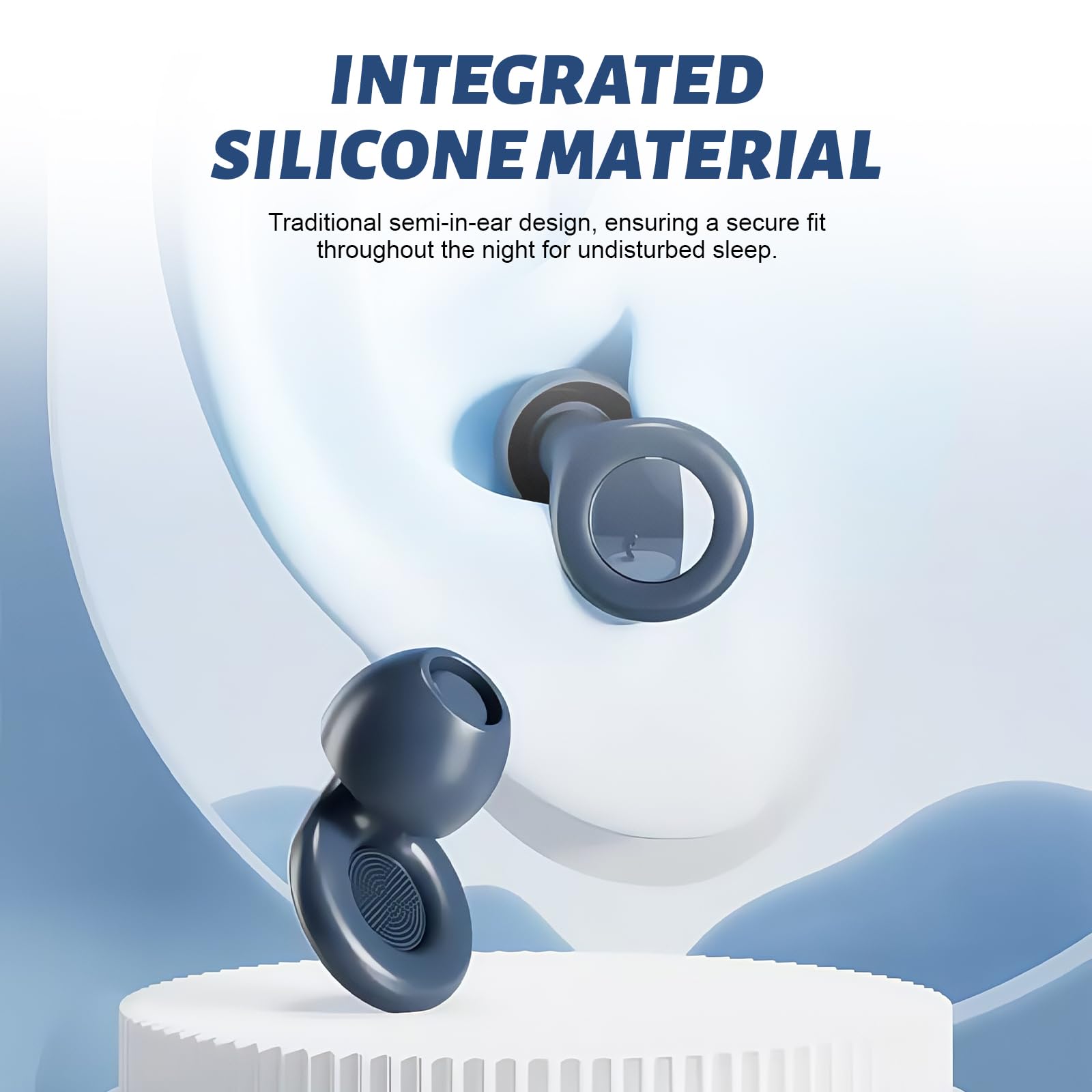 Tapones para los oídos de silicona para el trabajo, estudio, sueño, construcción, reducción, tapones para los oídos de silicona suave