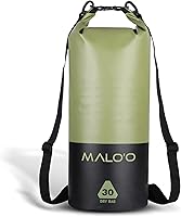 Vista 14 de Malo'o Dry Pack impermeable resistente mochila – bolsa seca enrollable (capacidad de 30 L), 30L, Azul oscuro