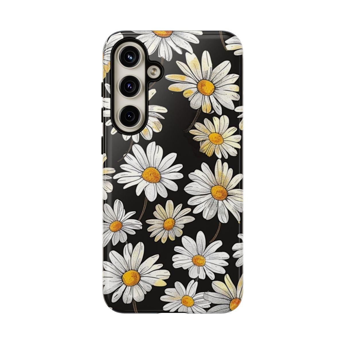 Coque Samsung S24 Plus fleur blanche rigide brillante antichoc - 5