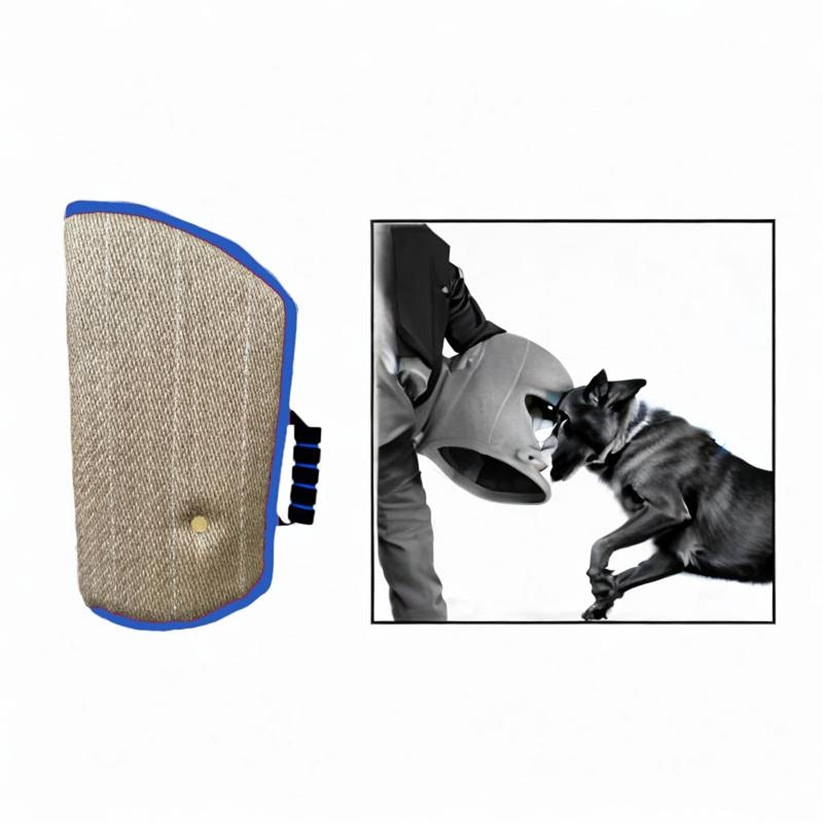 Sharplace Manchon de Bras Mordant pour Chien, Manchon de Bras d'entraînement pour entraîneur d'agilité Professionnel, Manchon de Protection Contre Les morsures, Bord Bleu