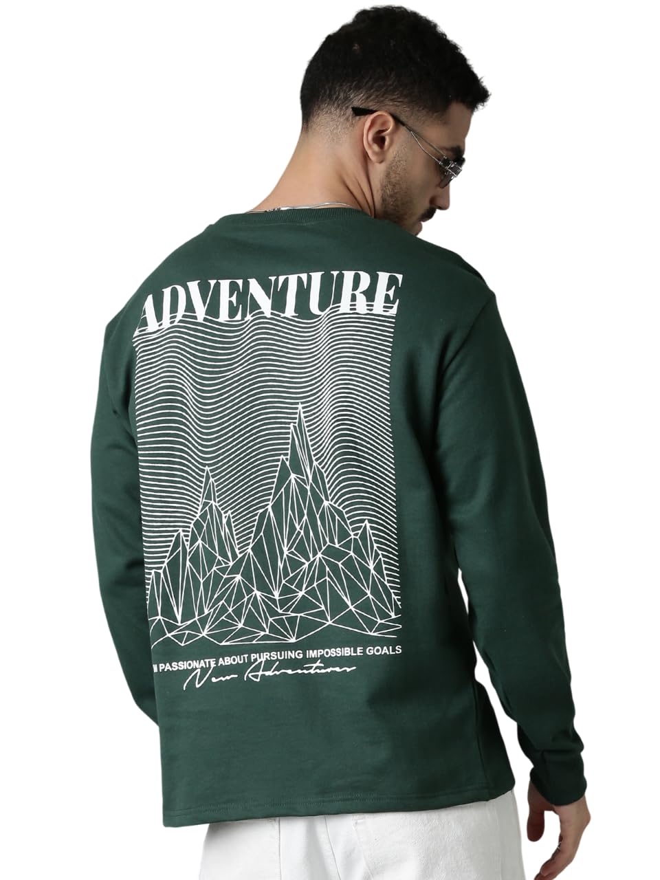 Men's Stylish Round Neck Printed Full Sleeve Sweatshirt (Green)-image-36