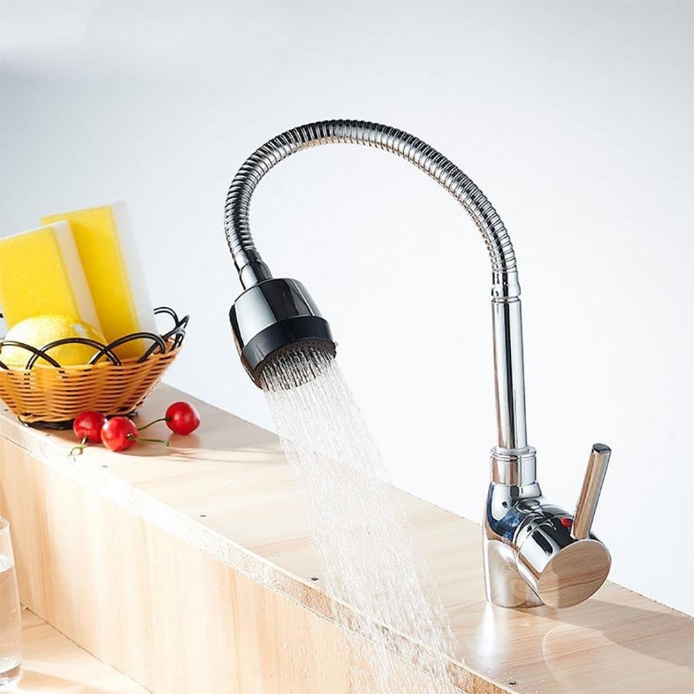 FGX Singel Lever High Arc Kitchen Faucet Wand Swivel Spout