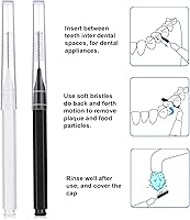 Vista 3 de Patelai 100 piezas de cepillos para limpiador, cepillo interdental, palillo de dientes, cabezal de hilo dental, hilo dental, higiene dental, hilo