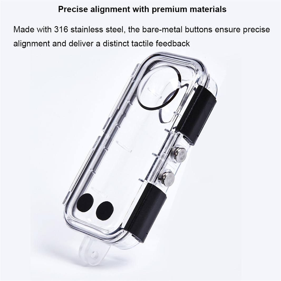 para Insta 360 X5, Funda de Buceo de 45 M, Funda Impermeable Invisible para Carcasa de Buceo Subacuática de 360 X5, Accesorios para Cámara Deportiva (Glass)