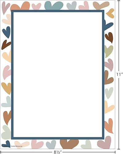 Miniatura 4 de Teacher Created Resources Papel de computadora Everyone is Welcome Hearts, 50 hojas