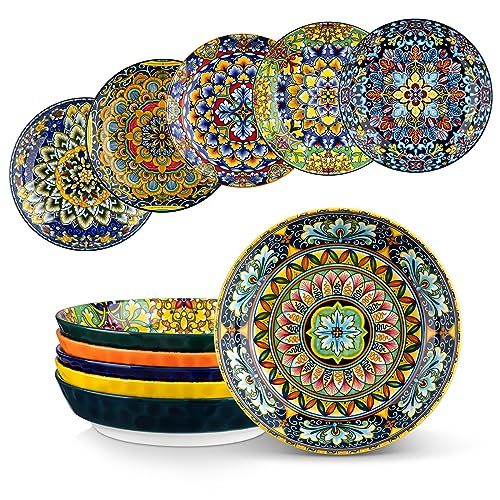 vancasso SIMI miski do makaronu, ceramiczne miski do sałatki, zestaw 6 sztuk, duże miseczki do serwowania...