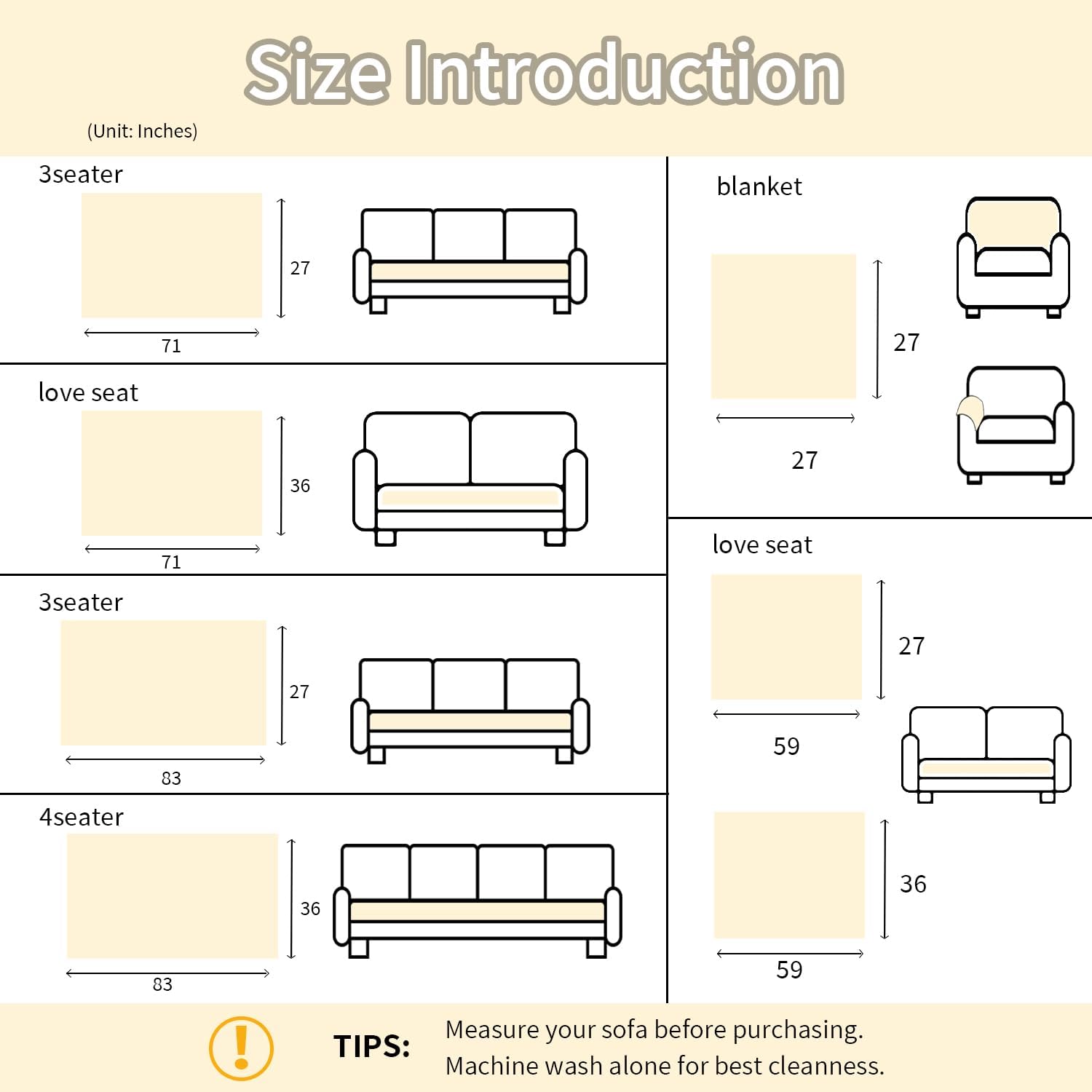 BOV Beige 27×83" Oversized Couch Covers for Dogs Extra-Long Non Slip Sofa Cover Washable, Pet Couch Covers for Sofa Non Slip, Large Couch Protector for Sectional & 3 Cushion Couch Modern