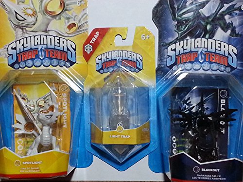 Skylanders Trap Team Set - Spotlight, Blackout, Rebel Lob Goblin Trap [Light Trap]