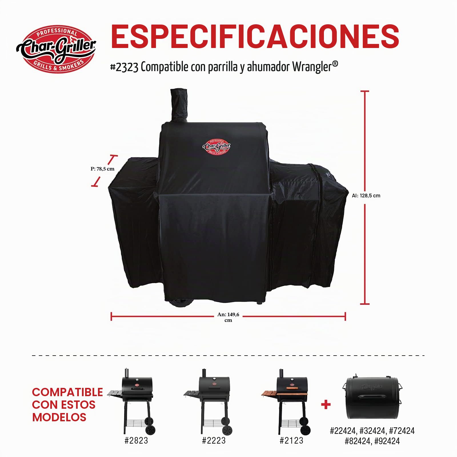 BAR2323 - Funda para Barbacoa Wrangler Char Griller