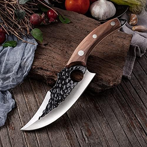 Meat cleaver, Hand-forged boning knife Outdoor camping knife Cooking knife Kitchen meat cleaver Slicing knife Kitchen knife Cleaver Knife,BY KKZY (Color : Sky Blue)