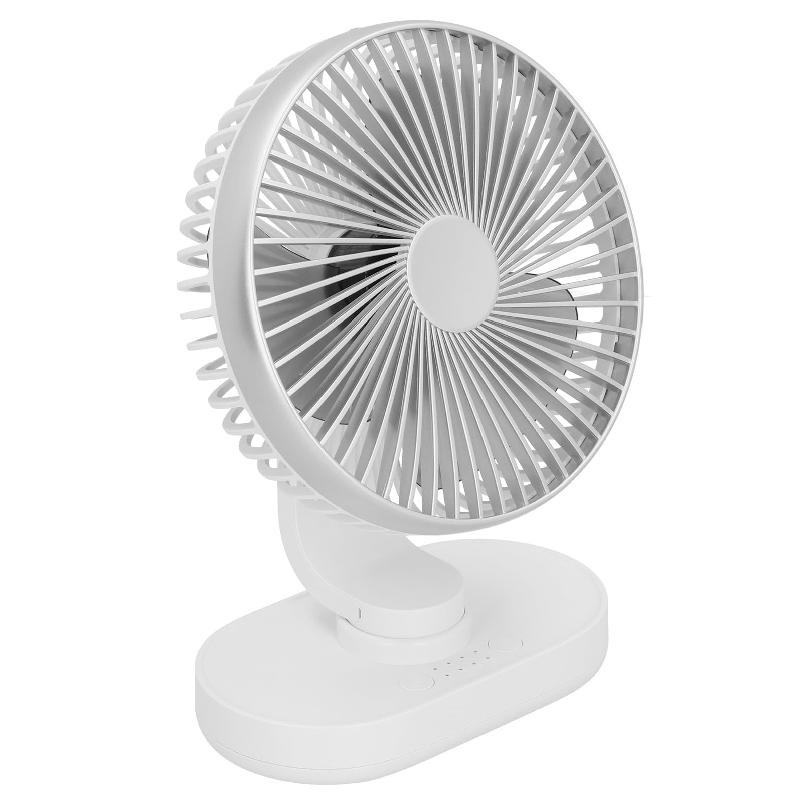 Aramox Mini Ventilatore da Tavolo con Batteria da 5000mAh (SILVER)