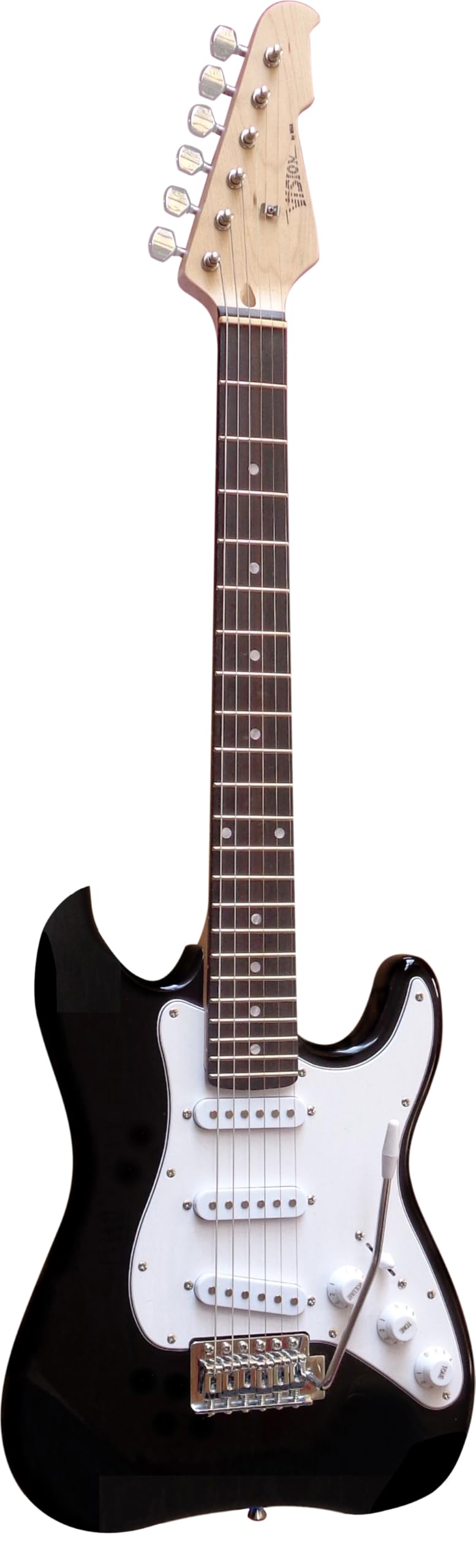 3/4 CHITARRE ELETTRICHE NERO PER JUNIOR - CHITARRA ELETTRICA NERO - LEGNO DI ONTANO MASSICCIO - MSA VISION - PICKUP - TREMOLO - EK303