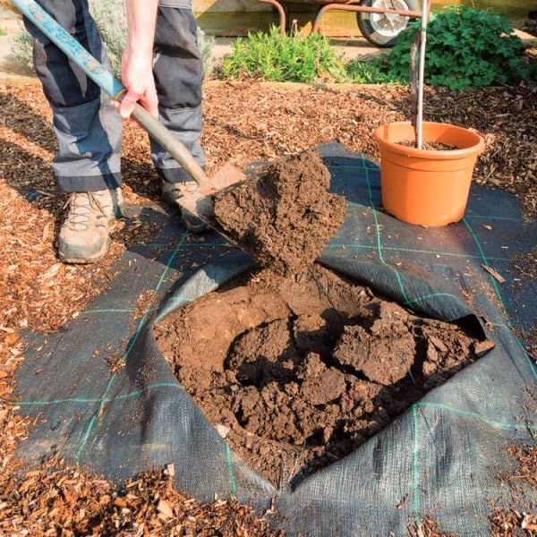 Malla Antihierba 1,05 x 100 Metros (105 m2), Tela contra Las Malas Hierbas, Duradera y Eficaz; Estabilización UV; para Jardín, Césped Artificial, Parterres y más (Peso 130 gr/m2)