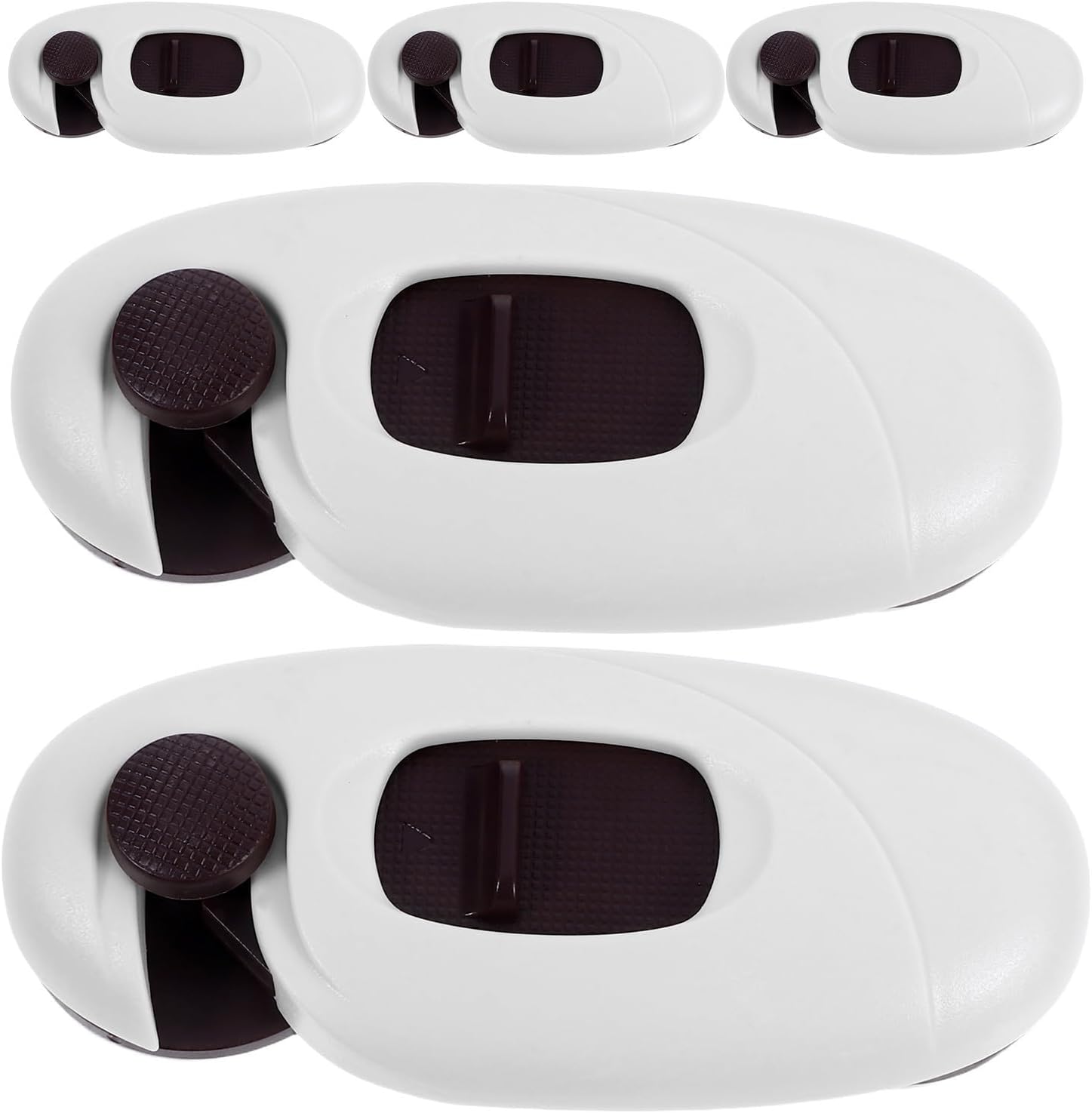 5pcs Childproof Cabinet Locks with Double Button Design, Easy Installation Abs Safety Locks for Cabinets and Fridge Doors, Enhanced Safety and Babies