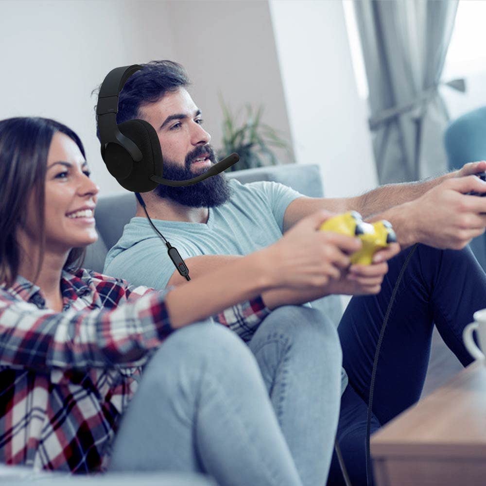 QJYTH Cordon de rechange compatible avec casque Logitech G Pro X 2 / G Pro X/GPro / G433 / G233, câble audio avec contrôle du volume et sourdine en ligne compatible avec manette PS5/PS4 (2 m)