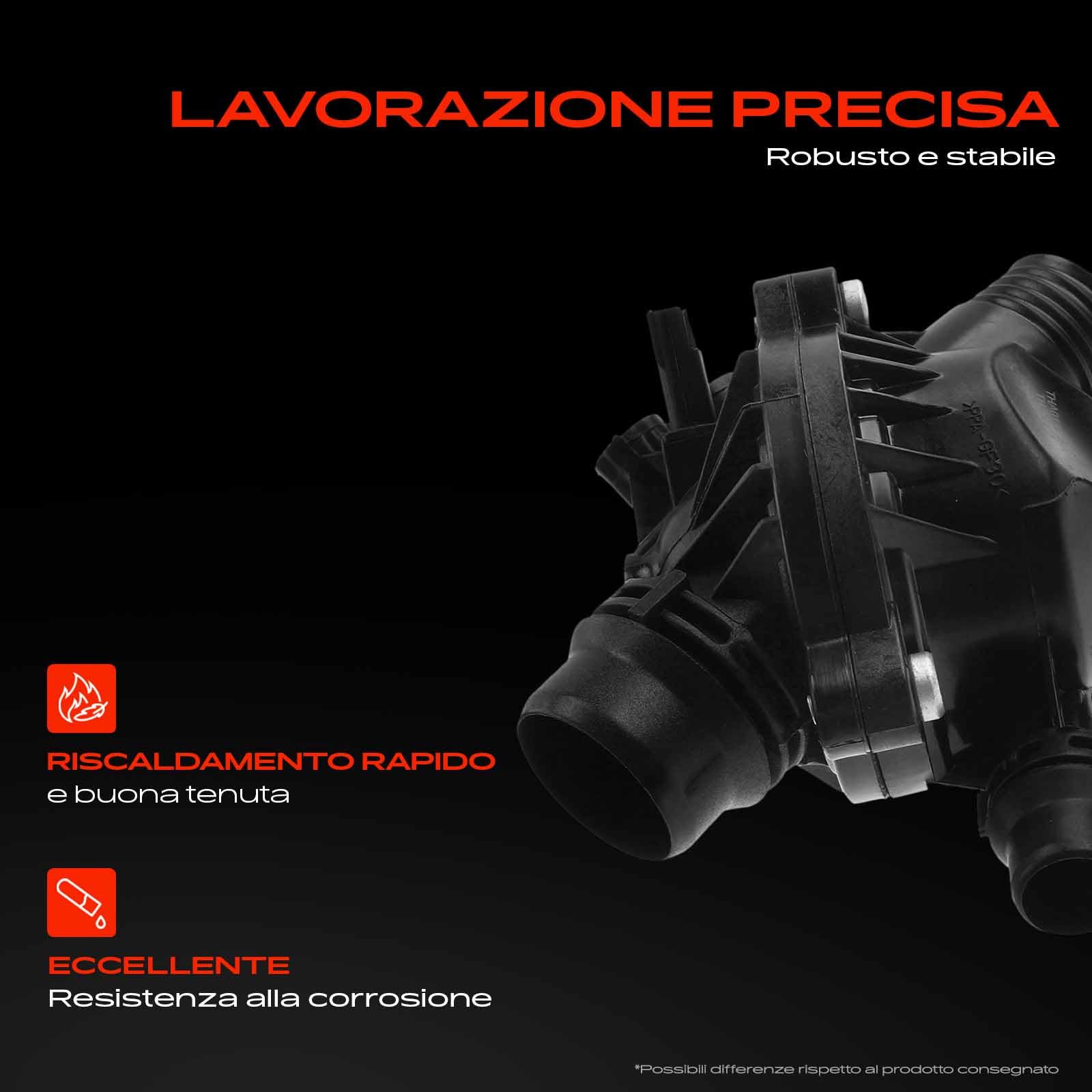 Frankberg Termostato del liquido di raffreddamento 11537549476 | Compatibile con: Serie 6 Cabrio E64, Serie 1 Cabrio E88, Z4 R.o.a.d.s.t.e.r E89, Serie 3 Touring E91, X1 E84