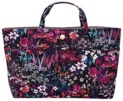 DDintex ディーディーインテックス FLORET LONDON バッグインバッグ03 フォリア・フラワーズ・スモール レッド 27×5×15cm [リバティプリント使用]