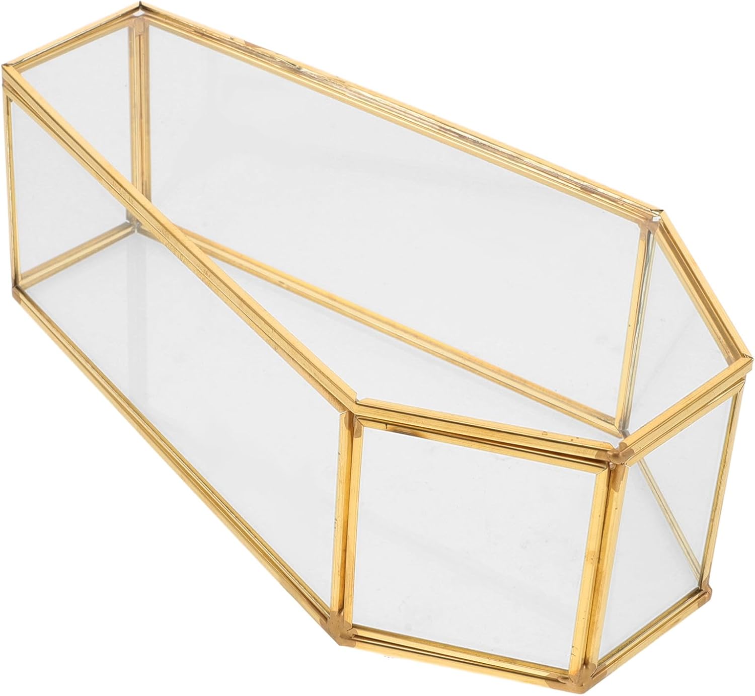 Mini Glass Coffin Jewelry Box for Halloween Vintage Home Decor Display