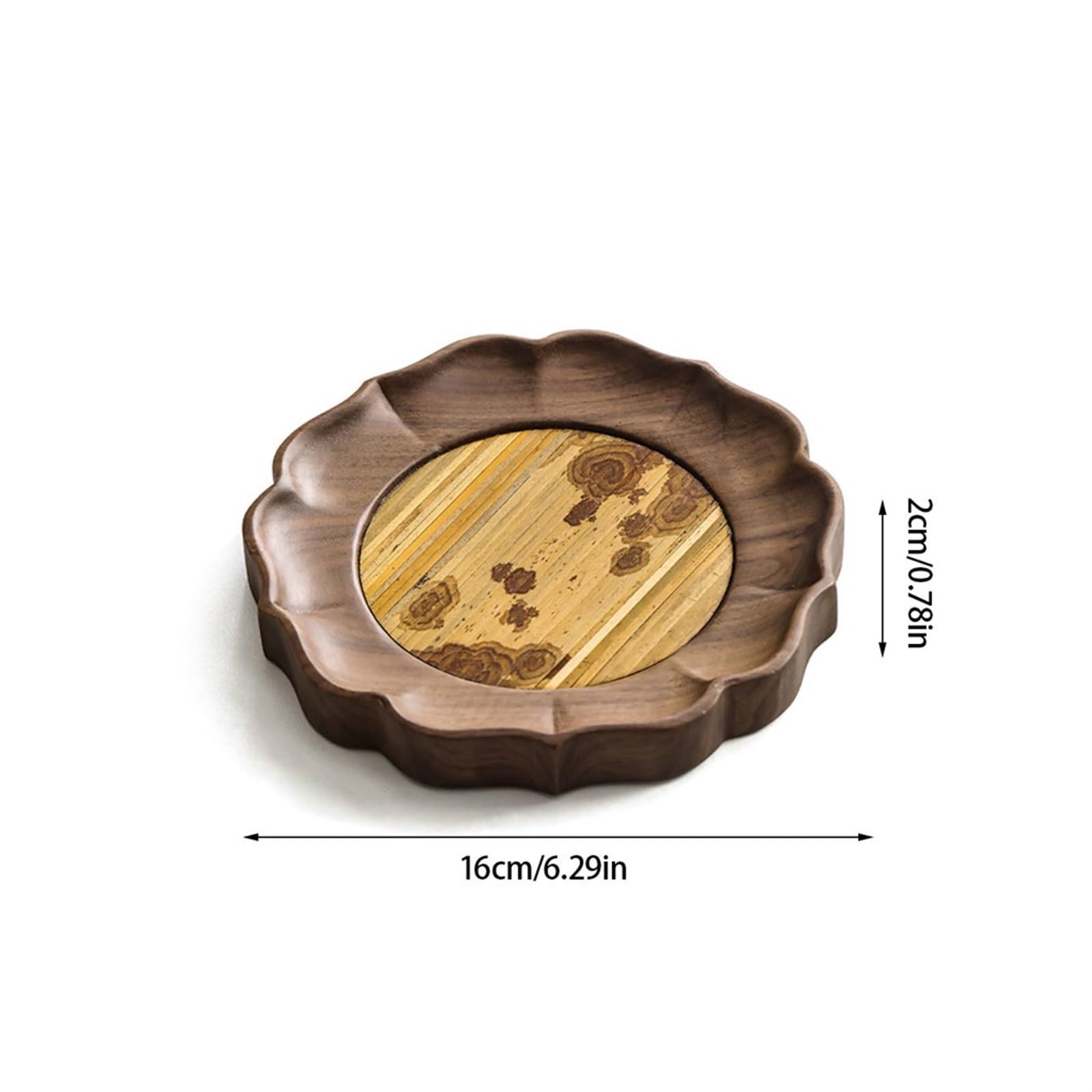 Plateau à Café de Table Plateau à collation en Bois Massif, Plateau à thé Chinois, Base de théière Domestique adaptée à la Cuisine, au café et au Bureau Plateau à thé de Bureau