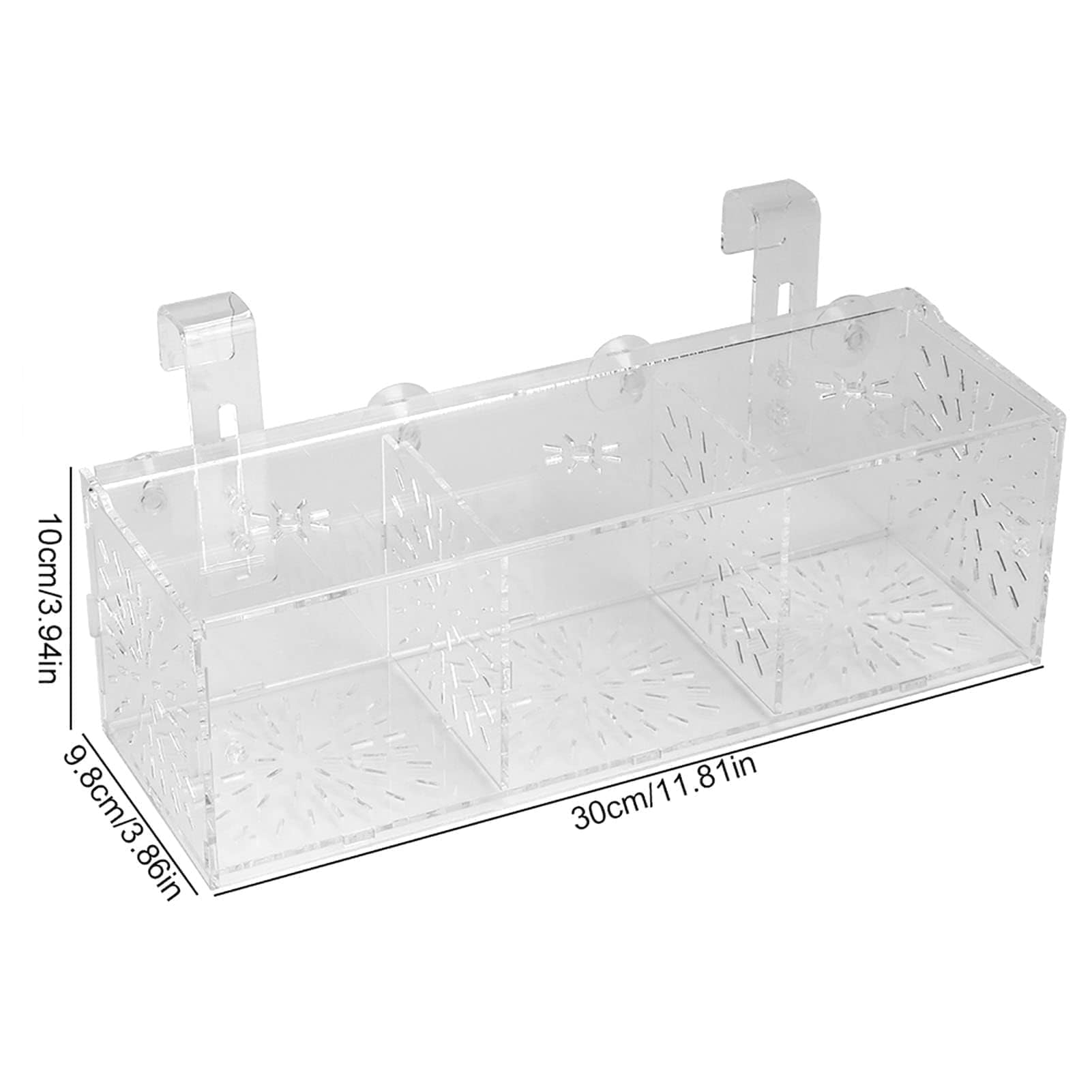 Scatola di Separazione dei Pesci, Scatola di Isolamento Per Allevamento di Acquari Trasparenti in Acrilico(30CM*10CM*10CM)