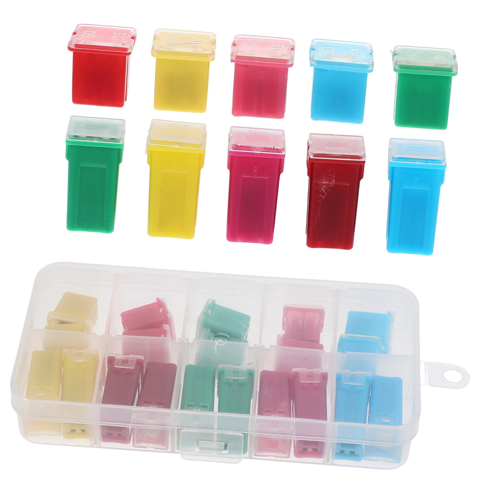 SOLUSTRE 80pièces Kit De Fusibles Automobiles Avec Boîte Plastique Assortiment De Sécurité Pour Voitures Et