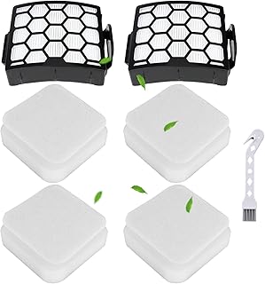 Rebirthcare NV602UK Filter for Shark Lift-Away NV602UK NV602UKT NV702UK NV612UK NV612UKT NZ710UK NZ710UKT Upright Vacuum Filters Replacement HEPA Filter Foam Felt Filter Parts# XHF602UKT & XFFK602UKT