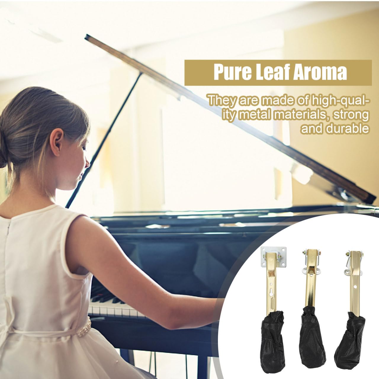SUPVOX Pedali Per Pianoforte Verticale in Metallo Dorato Set Da 3 Accessori Professionali Per Pianoforti Pedali Resistenti Antiruggine Ideali Per Casa Negozi Musicali E Palchi