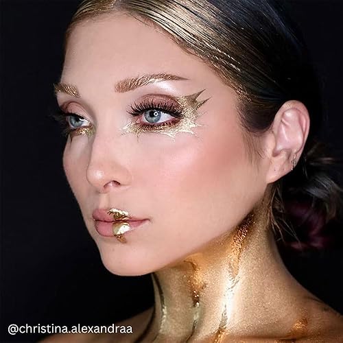 Miniatura 2 de Mehron maquillaje metálico del polvo con el líquido de mezcla oro 1 onza