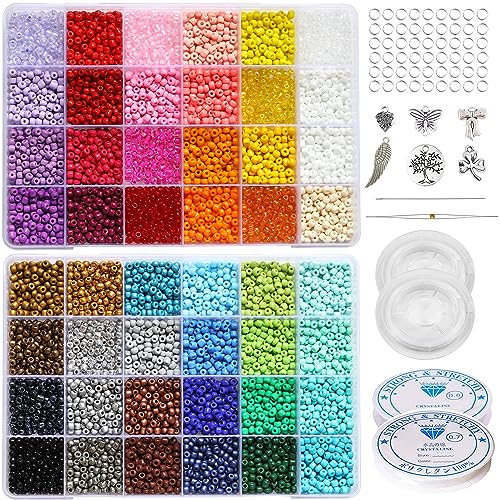 Bala&Fillic Size 4mm Glass Seed Beads About 6800pcs in Box