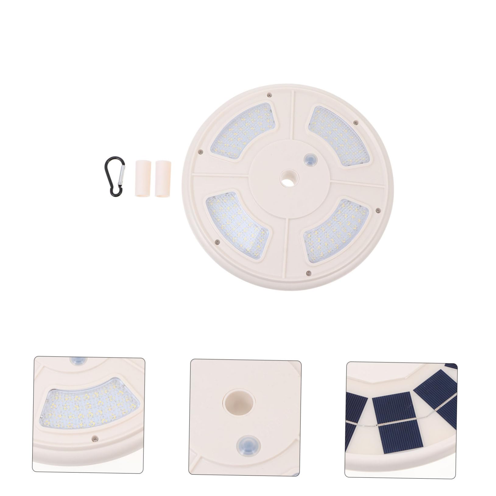 Toyvian Camping LED Lampe mit 128 LEDs Ip55 Weiße Abs Außenleuchte für Fahnenmast 2600mah Akku für Camping und Outdoor Einsatz