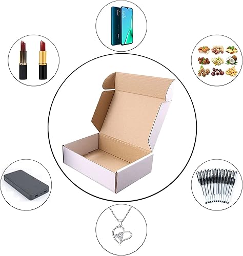 Miniatura 4 de Paquete de 20 cajas de envío de 12 x 9 x 3, cajas de correo de cartón corrugado para pequeñas empresas, caja Malier con bloqueo de pestañas para