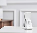 Amazon Basics Adjustable Cell Phone Desk Stand for iPhone and Android, Silver