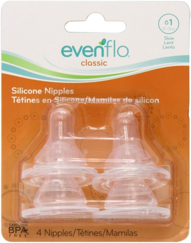 Evenflo Classic Bottle Nipples, 8 Count, Slow Flow Amazon.ca Baby