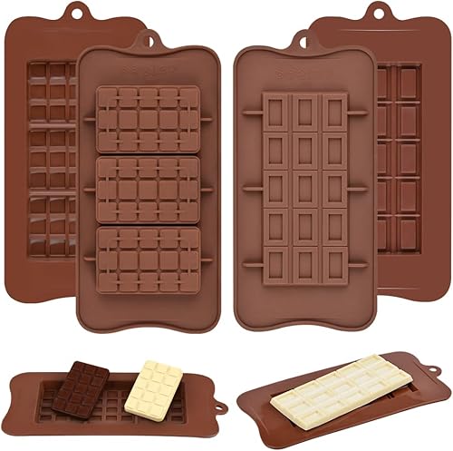 Moldes de chocolate - Moldes de silicona para barra de chocolate, molde de caramelo para barra de energía